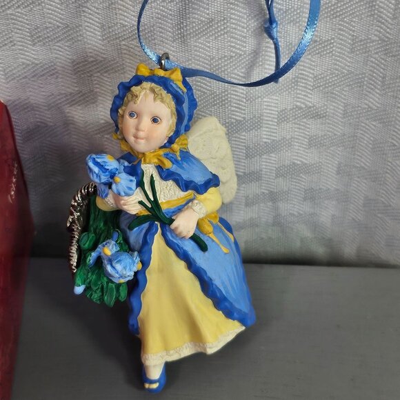 Vintage Hallmark Keepsake Ornament 1998 Iris Angel Language of Flowers #3 New Wi - Picture 2 of 3